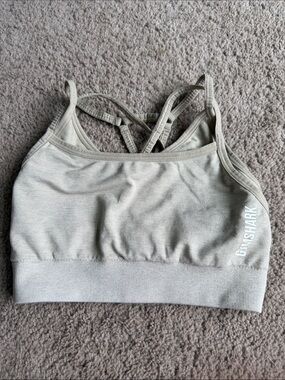 Gymshark Sage Green Seamless Strappy Sports Bra